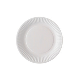 Assiettes blanches en carton