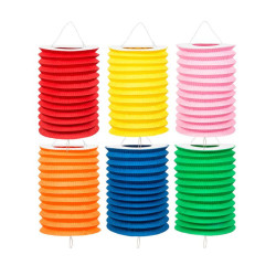 Lampion cylindrique unicolore