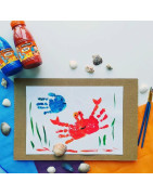 Gouaches à l'eau et acrylique
