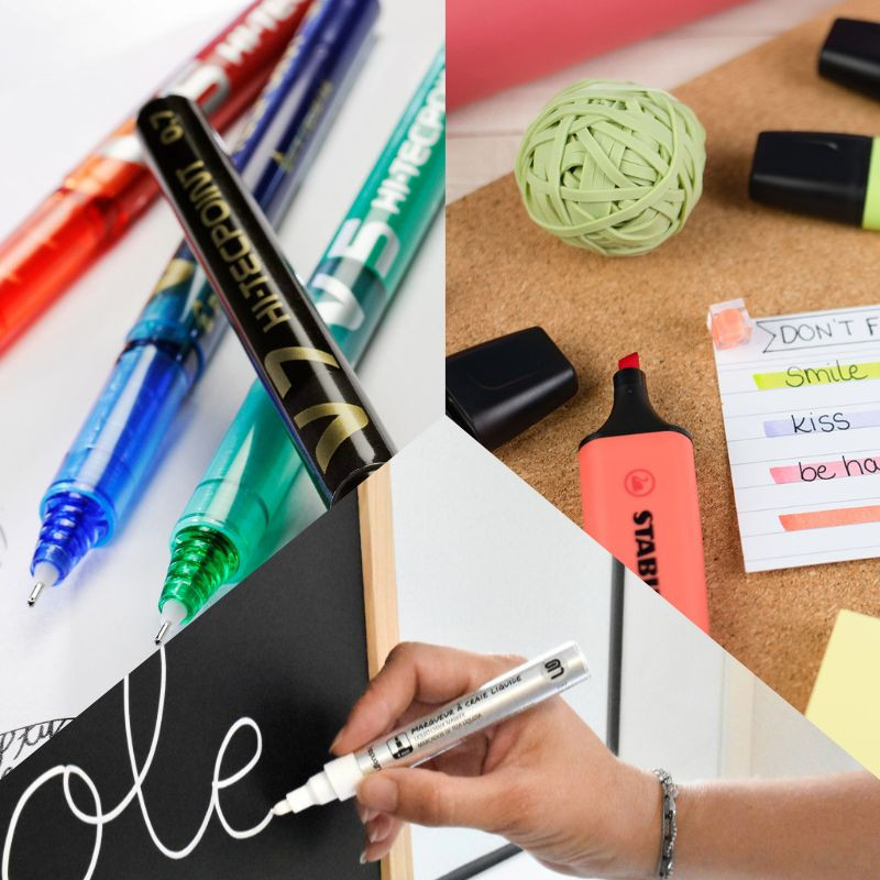 Stylos, surligneurs et marqueurs